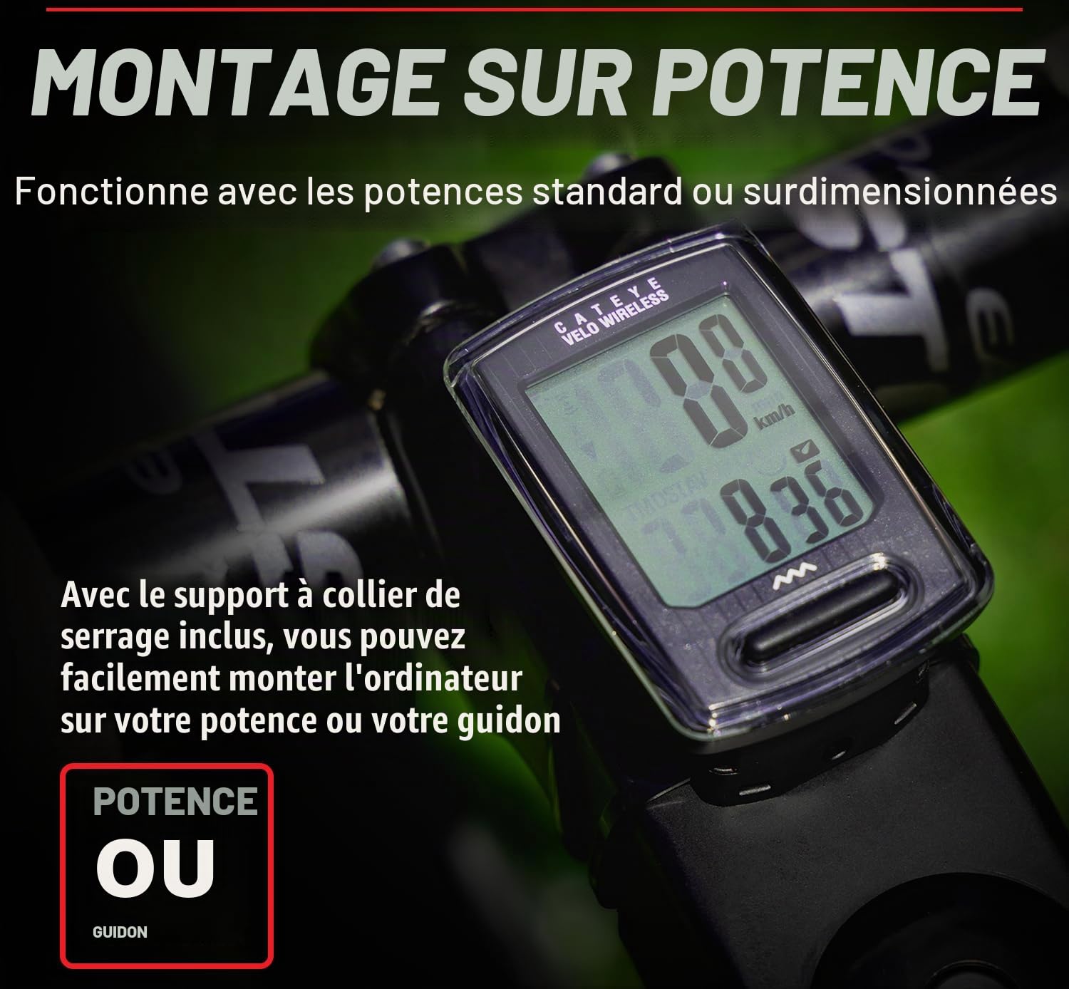 CATEYE - Compteur de vélo sans fil Velo