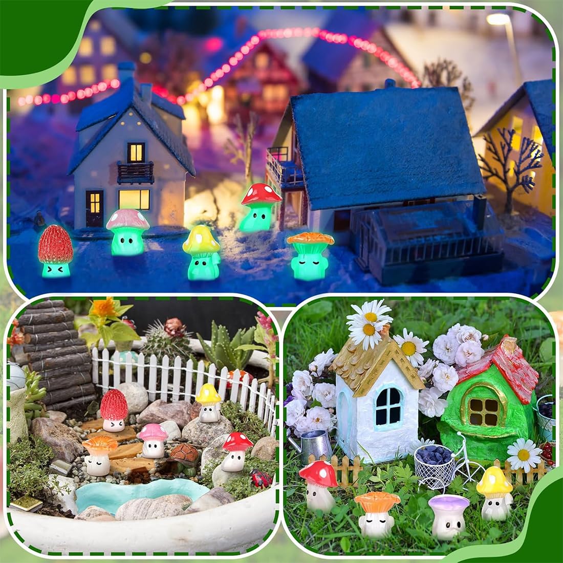 Healifty Lot De 6 Champignons Artificiels En Mousse Pour Décoration De Jardin (couleur Aléatoire