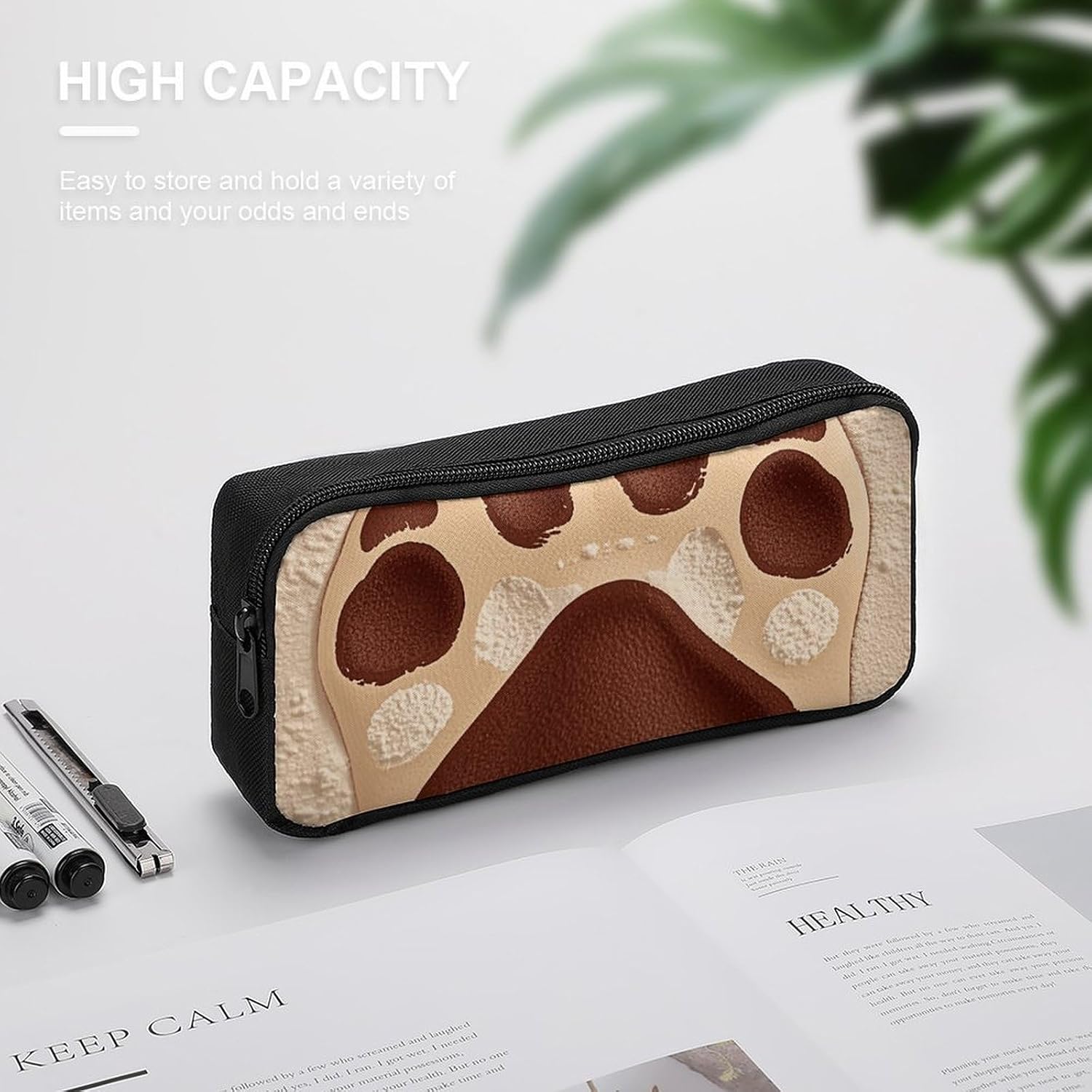 Large Capacity Pencil Case Multi-Purpose Makeup Pouch With Sturdy Zipper image 4