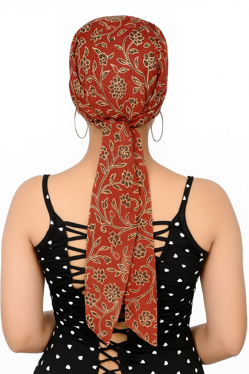 Chemo Caps for Women | Turban Cap with Flower | Head Wrap for Ladies | Soft Cancer Beanie Hat | Full Head Coverage-image-31