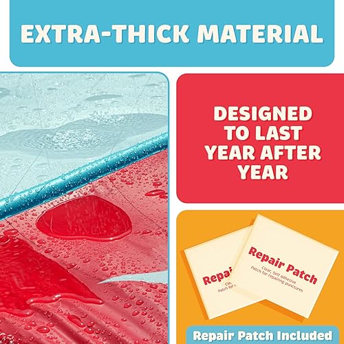 Miniatura 4 de Atlasonix Tobogán y tobogán de 21 pies para niños, tobogán de agua para patio trasero de niños, toboganes inflables para niños y adultos, toboganes