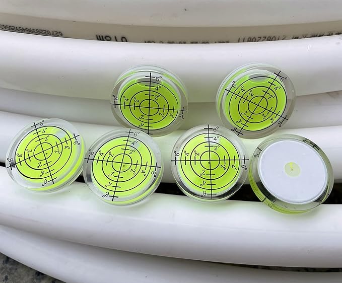 3 Piezas Nivel Circular de Burbuja con Marcas de Grado para Nivelación miniatura 4
