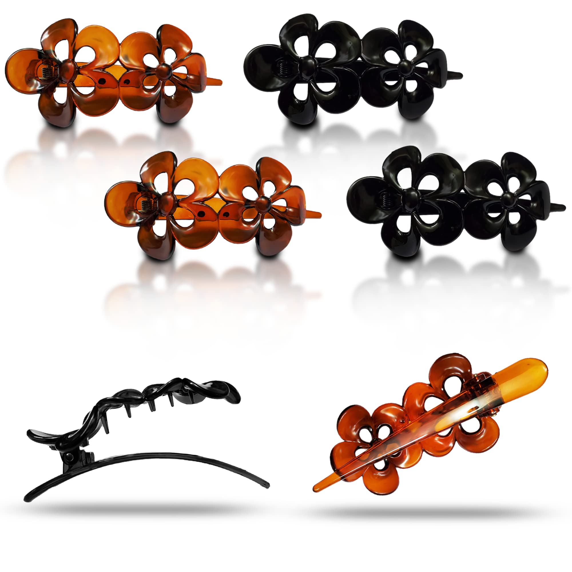 Sanas Hair Clips For Women (4 Pcs) Hair Accessories Korean Clutchers For Hair Claw Clips Butterfly Clip Fancy For Women Cute Clips Set Stylish Hair Clips (4 Pcs) (Multicolor)