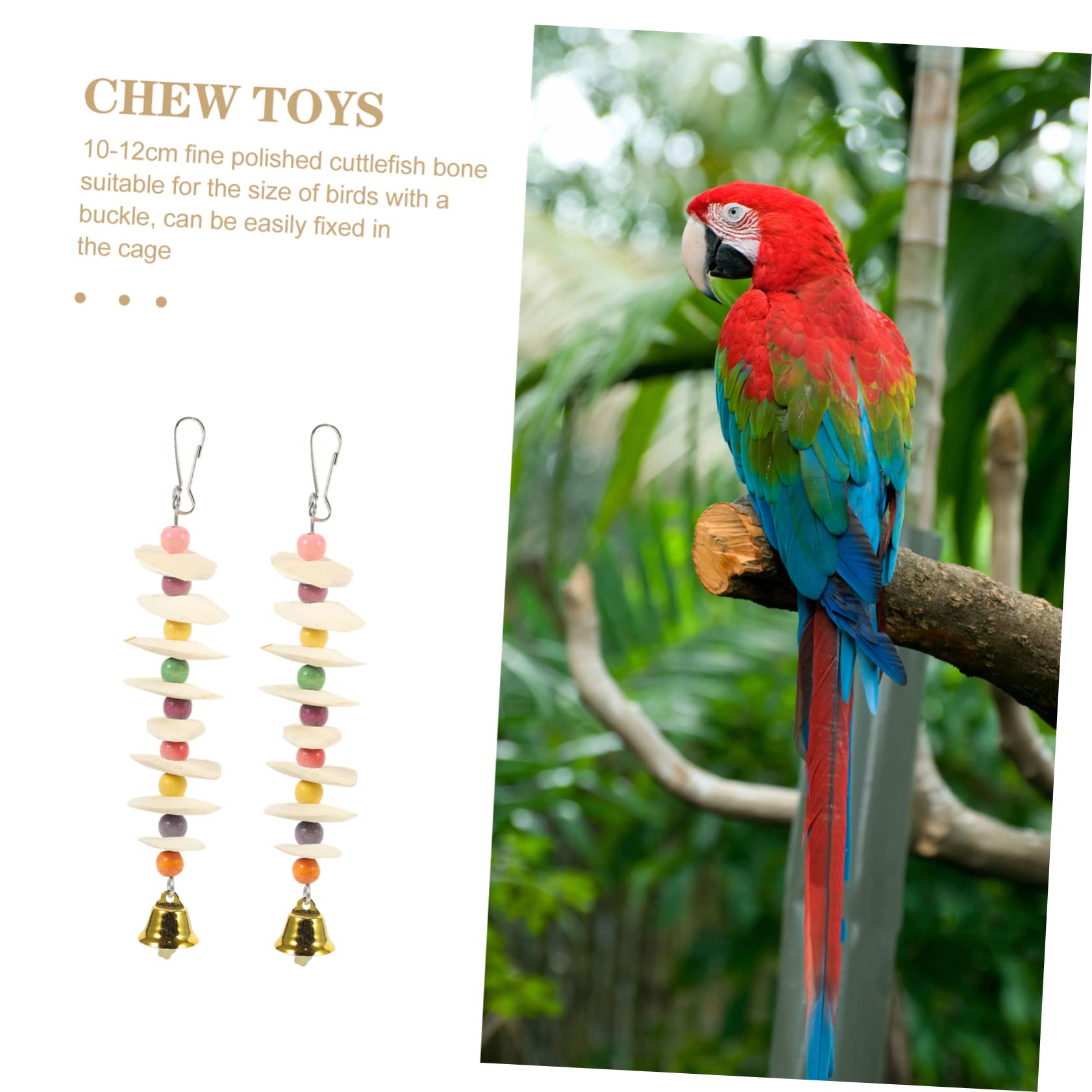 POPETPOP 4pièces Jouet à Mâcher pour Perroquets De Seiche Accessoire Ludique pour Oiseaux pour Divertir Et Relaxer Vos Oiseaux De Compagnie