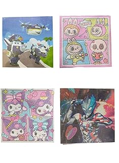 دايموند رسم للجنسين، مصنوع من راتينج ماس متعدد الألوان، مناسب للأطفال من عمر 6 سنوات فما فوق. يساعد في تنمية مهارات التركيز والتعلم