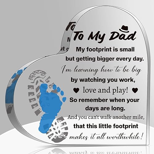 Maitys Regalos de agradecimiento para el padre, recuerdo de acrílico y pisapapeles para el padre, regalos de hija con texto en inglés "Thank for