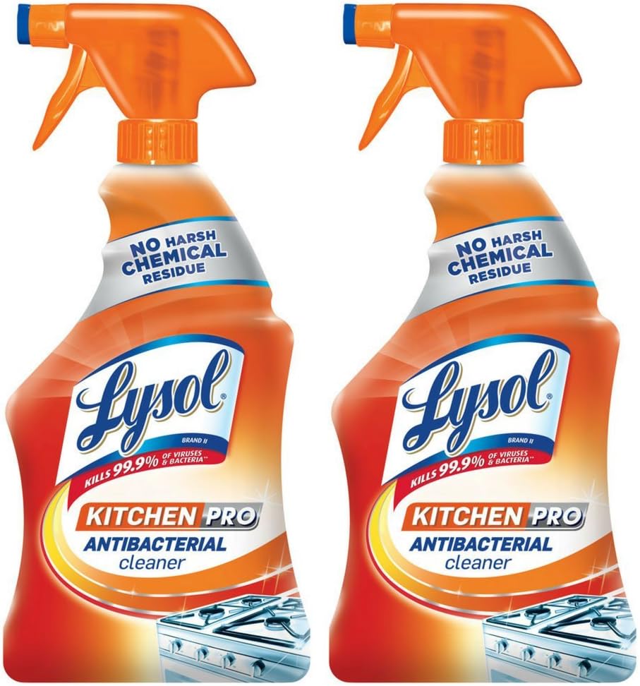 Lysol Kitchen Pro Antibacterial Cleaner Trigger, 22 Fl Oz (Pack of 2)