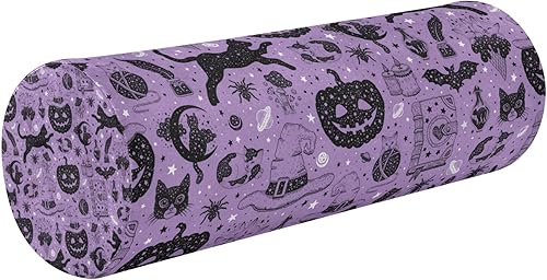 Almohada de Halloween con diseño de calabaza, gato, bruja, esotérica, espeluznante, para piernas, para dormir, terapéutico, para el cuello, almohada