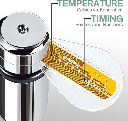 Miniatura 5 de BREIS Nuevo ventilador de reloj USB con reloj en tiempo real y función de visualización de temperatura, plata, garantía de 1 año