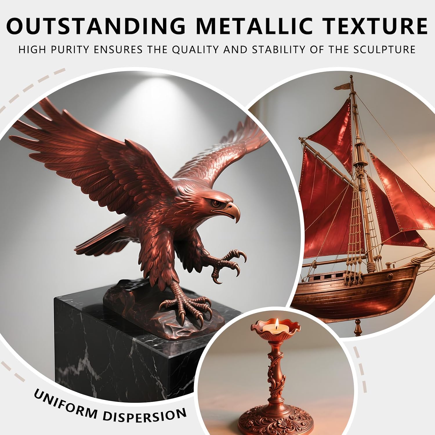 DOTUHAO Copper Powder, Metal Powder for Cold Casting Sculptures - High-Grade 320 Mesh with Enhanced Packaging, Casting Powders Ideal for Home (1 LB)