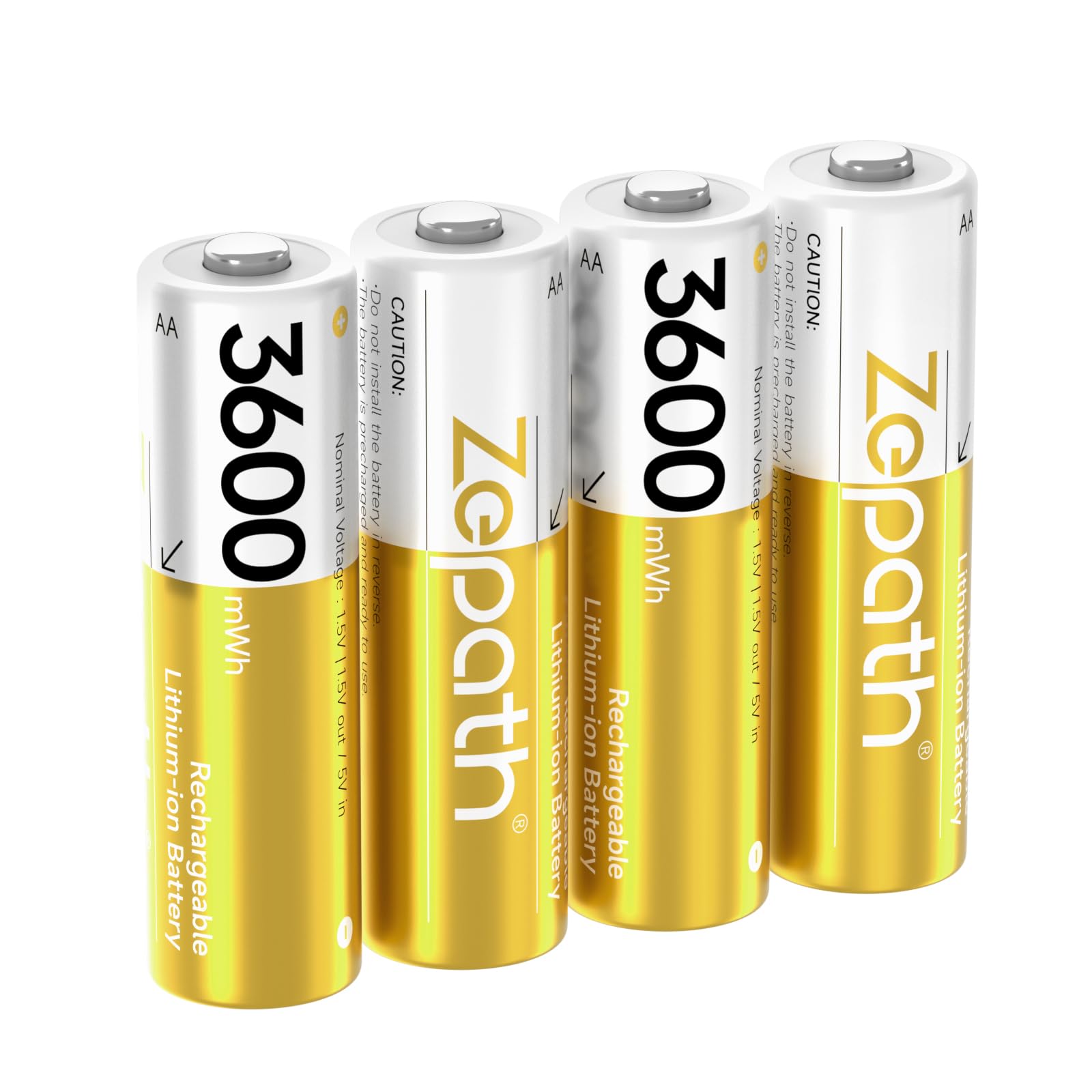 Zepath Rechargeable Battery AA Lithium 16 Pack with Charger, 3000mWh High Capacity Rechargeable Batteries 1.5V Constant Output Lithium AA Battery, Batteries Storage Fast Charging — view 10