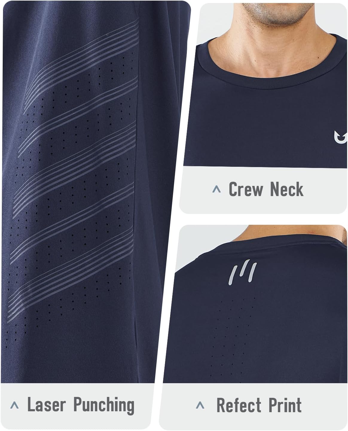 NORTHYARD Men's Running Athletic Shirts Long Sleeve Quick Dry Workout Gym Shirt Lightweight UPF 50+ Fishing Hiking Rash Guard - Image 3