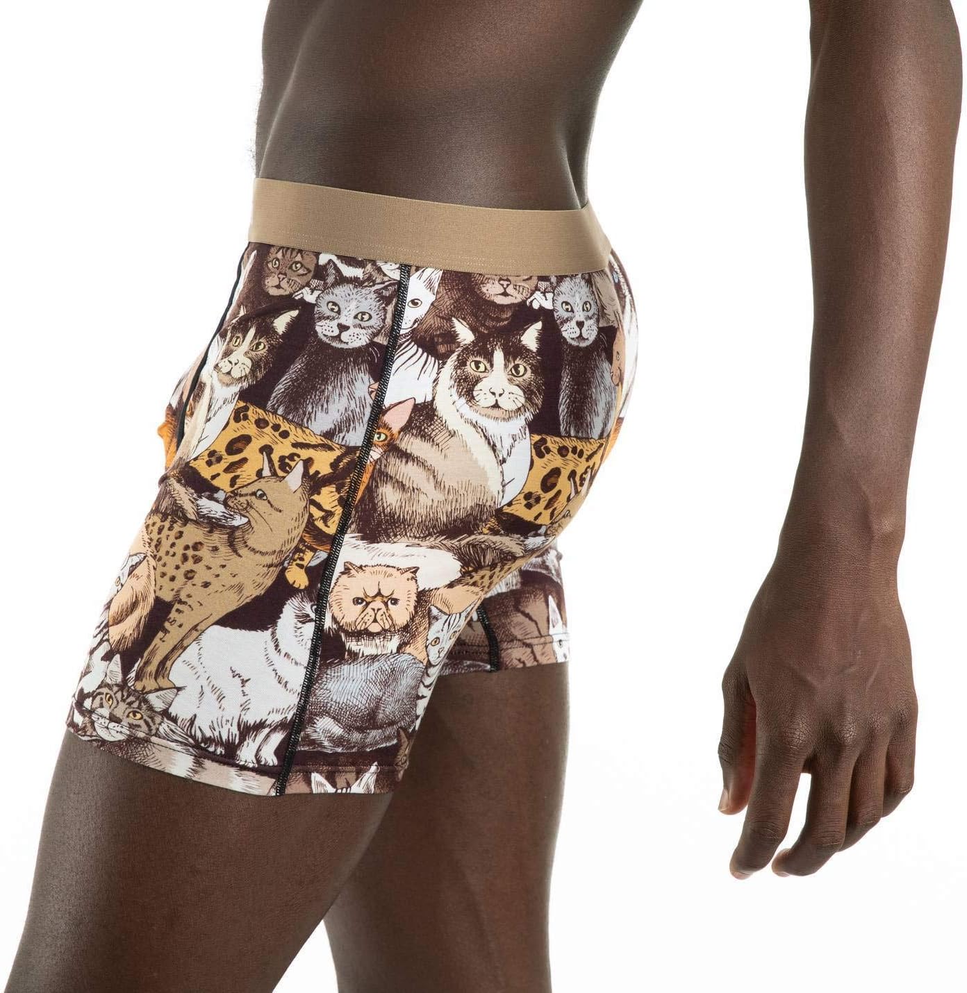 Good Luck Undies Men's Cats & Dogs Boxer Brief Underwear