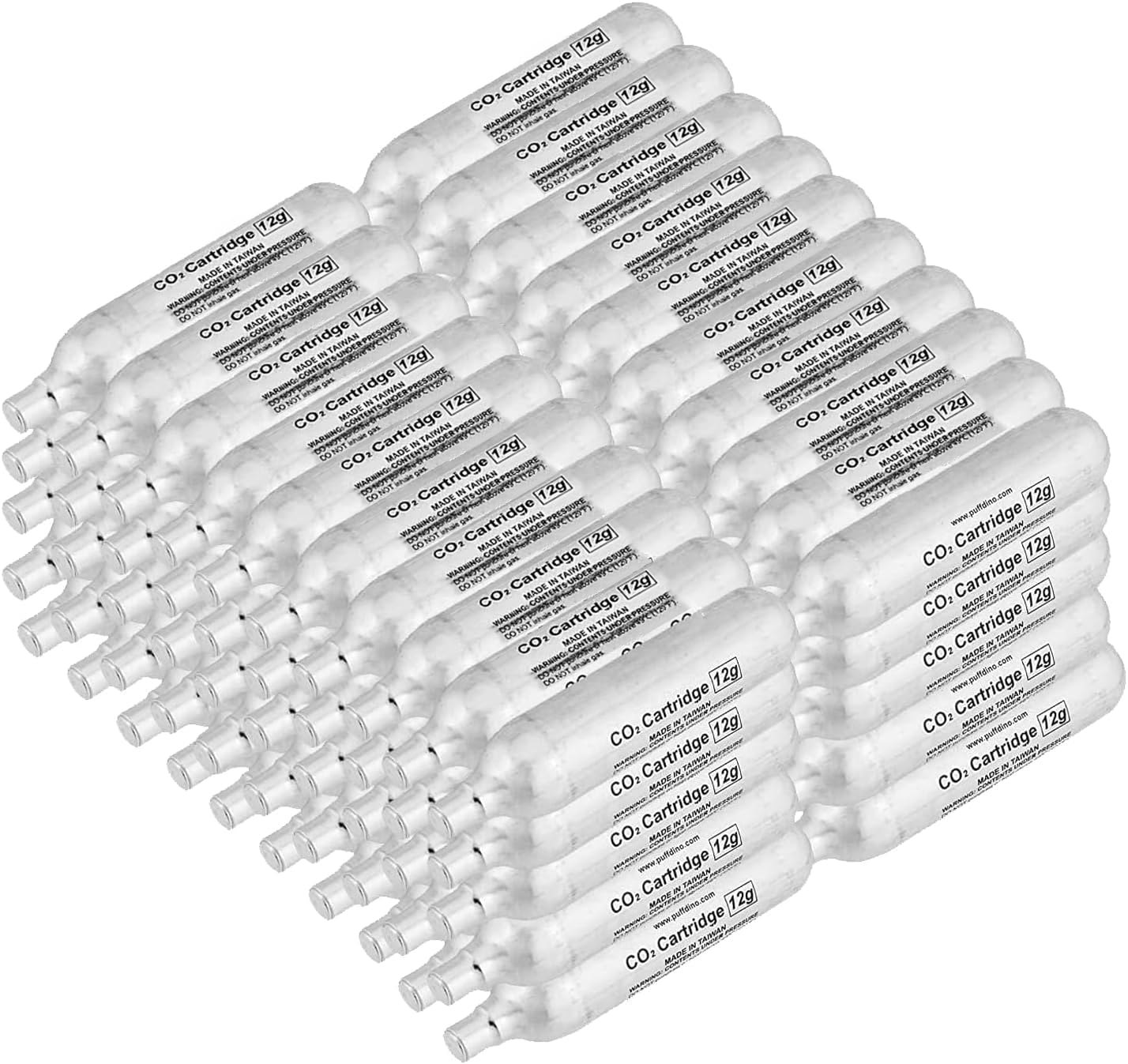 Lancer Tactical 100 Pack (100 Counts) High Grade 12 Gram CO2 Airsoft Cylinder 12g CO2 Cartridge CO2 Tank for Pellet Guns, BB Guns and Airsoft Guns