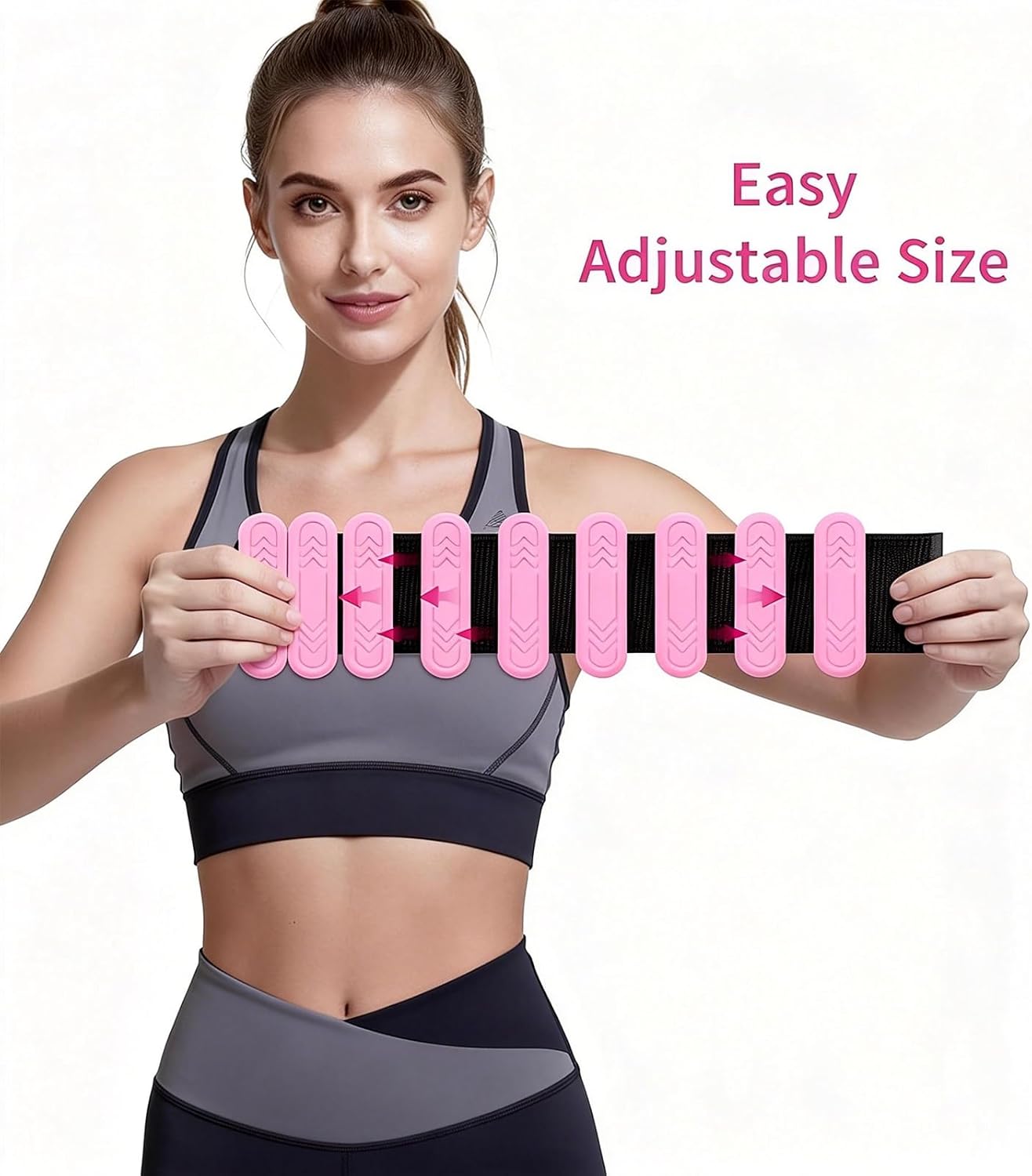 Wrist & Ankle Weights for Women Men, 1lb/2lb/4lb Set of 2 - Adjustable Wearable Weighted Bands, Waterproof Silicone Arm & Leg Weights for Pilates, Yoga, Walking, Dance, Home Workout & Gym