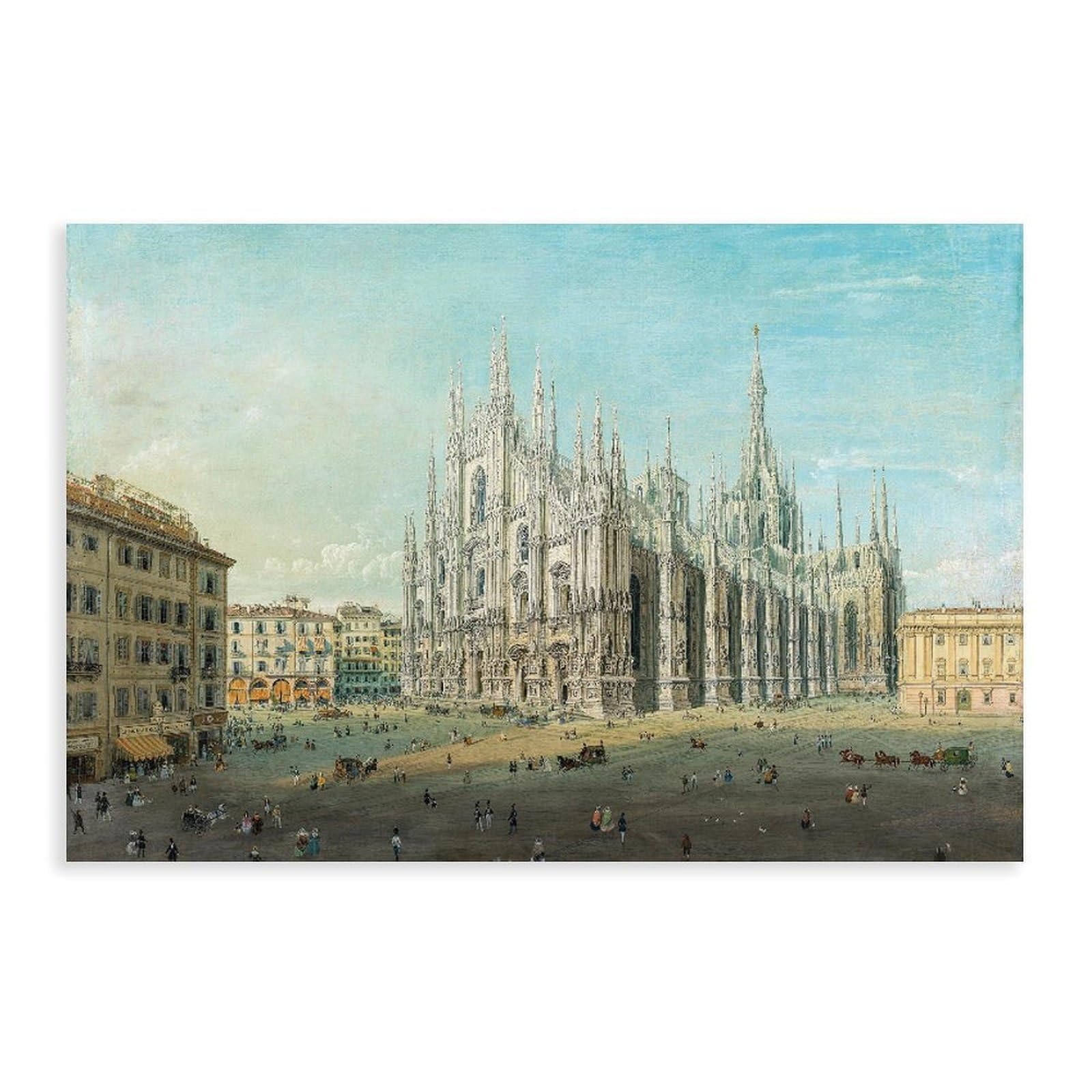 YRVSHC Piazza Del Duomo, Milan Canvas Poster for Office Decor Gift