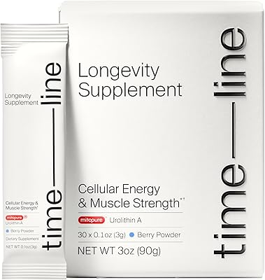Timeline Mitopure Urolithin A Supplement Powder 500 MG- Clinically Proven Support for Healthy Aging and Cellular Renewal - Mitoceutical for Muscle Support and Longevity