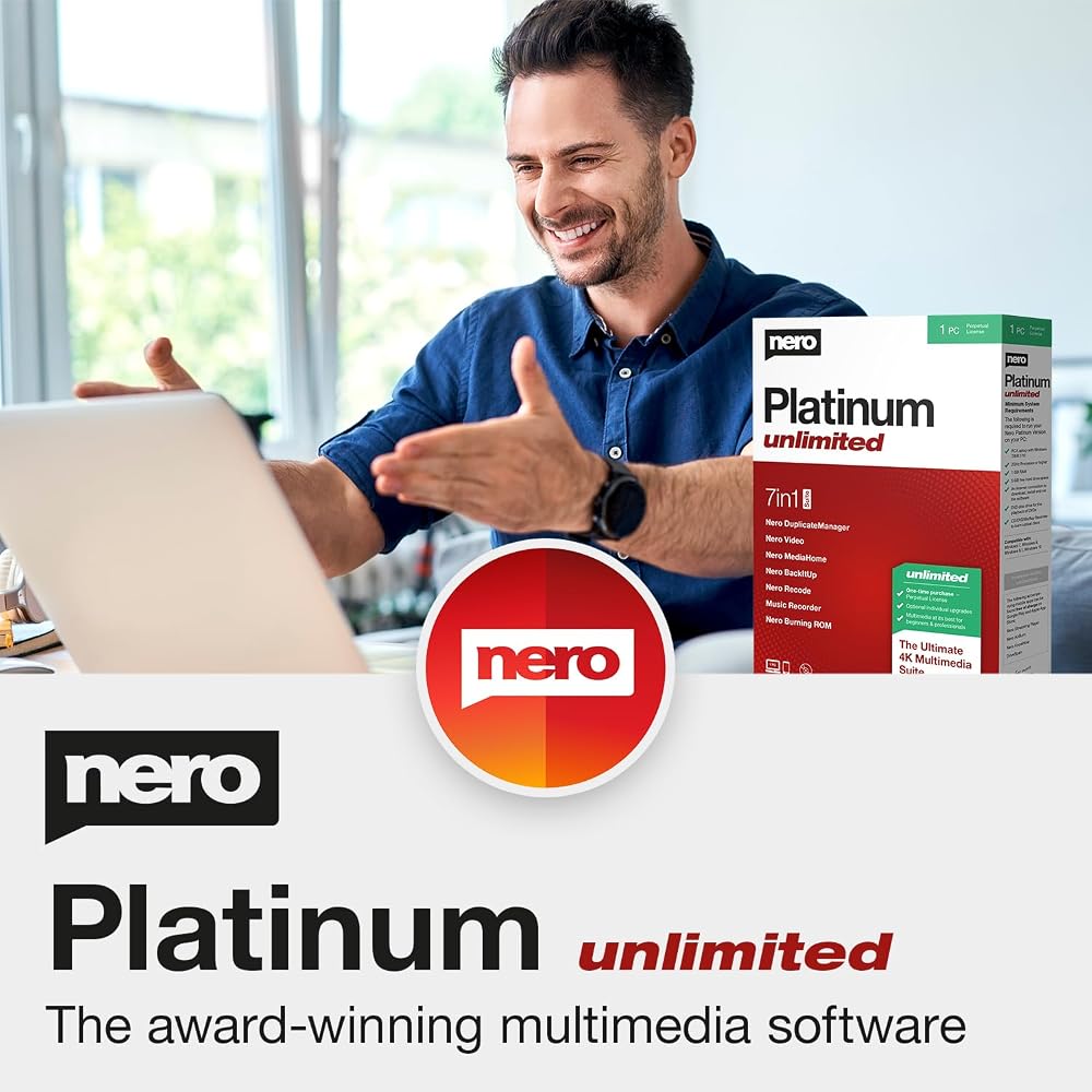 Nero Platinum Unlimited | All-in-One Multimedia Suite for Video Editing, Photos, Music, Backup & Media Conversion | Lifetime License | 1 PC | Windows 11/10 — 사진 1