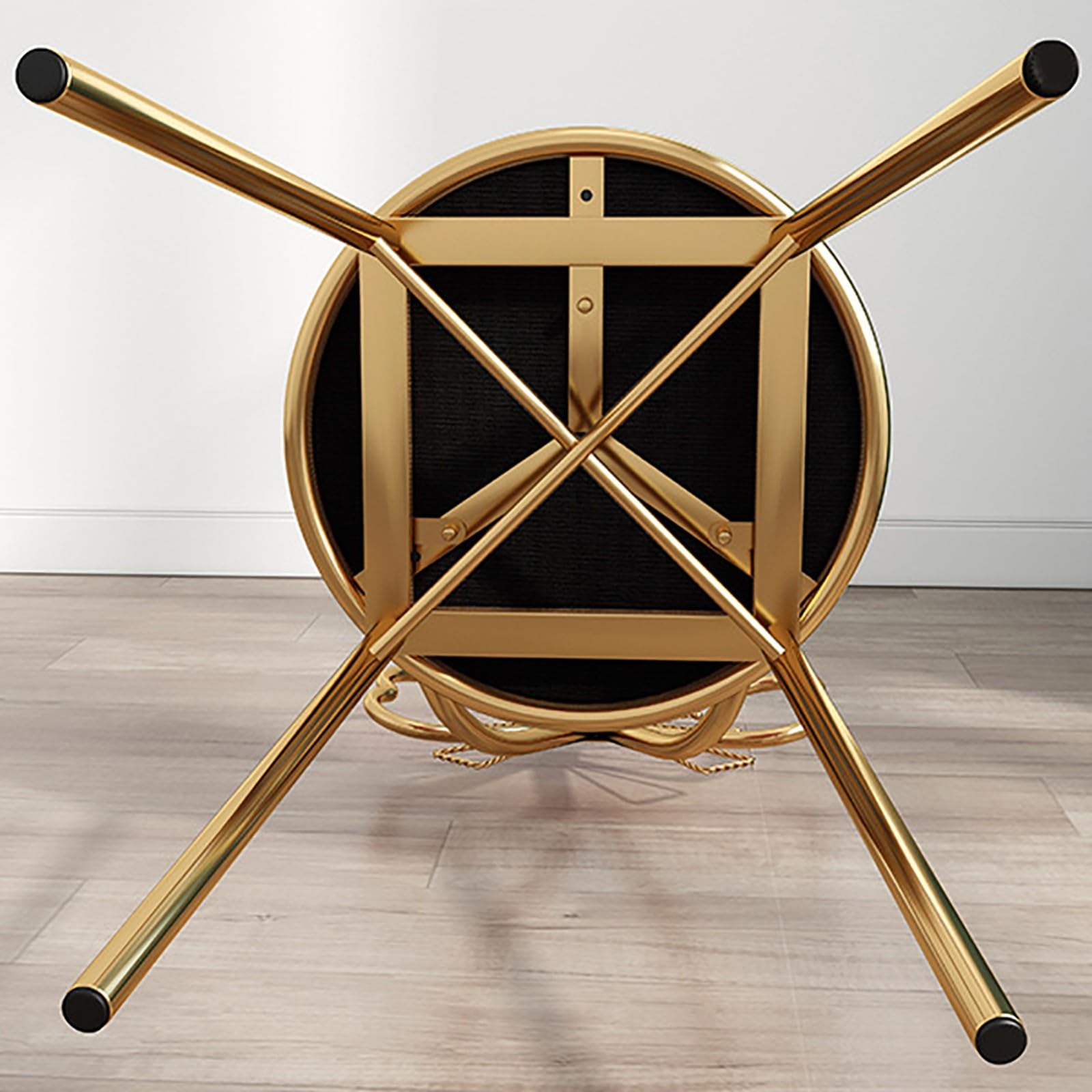 Silla de tocador moderna con patas doradas, taburete multifuncional para sala de maquillaje, dormitorio o como mesa lateral/auxiliar (tronco, abigarrado-B)