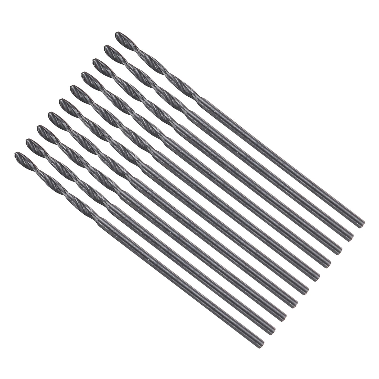 METALLIXITY Drill Bit (1mm) 10Pcs, 4241 High-Speed Steel Straight Shank Nitriding Black 118° for Wood Plastic Iron Copper Aluminum Low Soft Metal — image 1