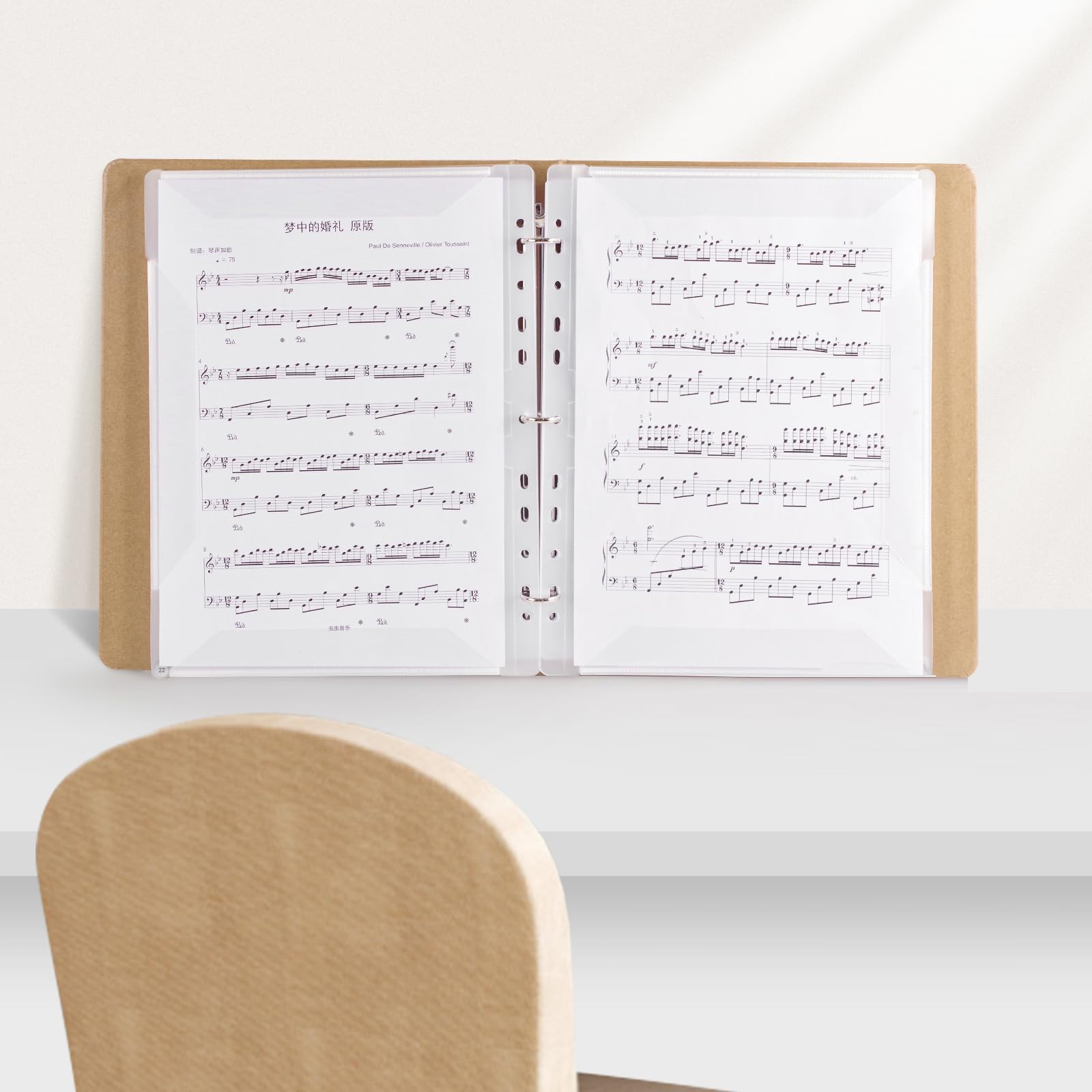 Music File Folder Piano Score Mark Music Clef Sheet Storage Documents Holder Bag Music Sheet Concert Choral Folder