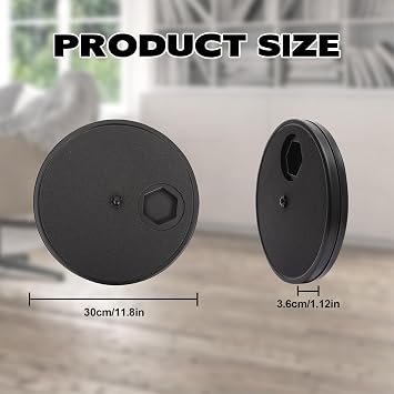 Rislobx Dog Nail Scratch Board, 3 in 1 Rotatable Round Dog Scratch Board with Food Storage Compartment Box Nail Grinder Claw Care, Stress-Free Pad (Black)