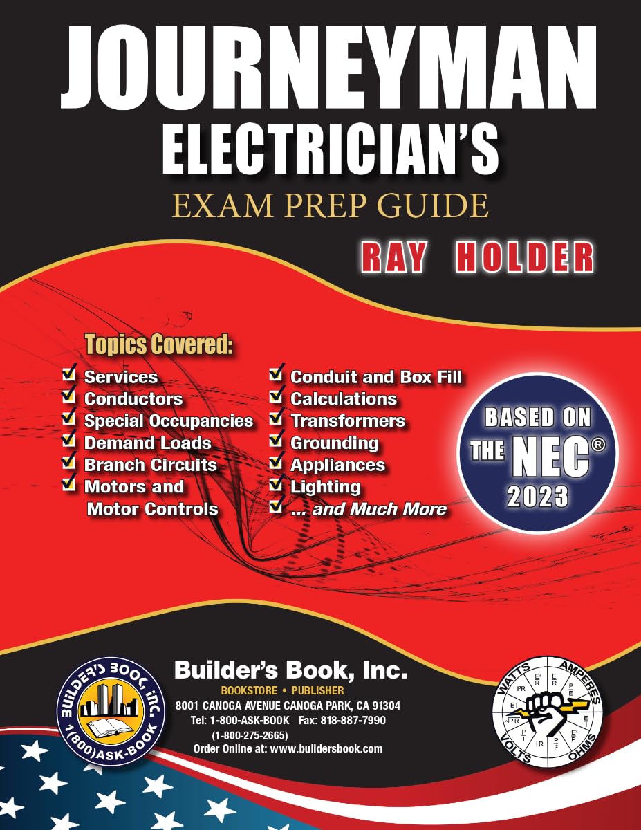 2023 Journeyman Electrician's Exam Prep Guide By Ray Holder