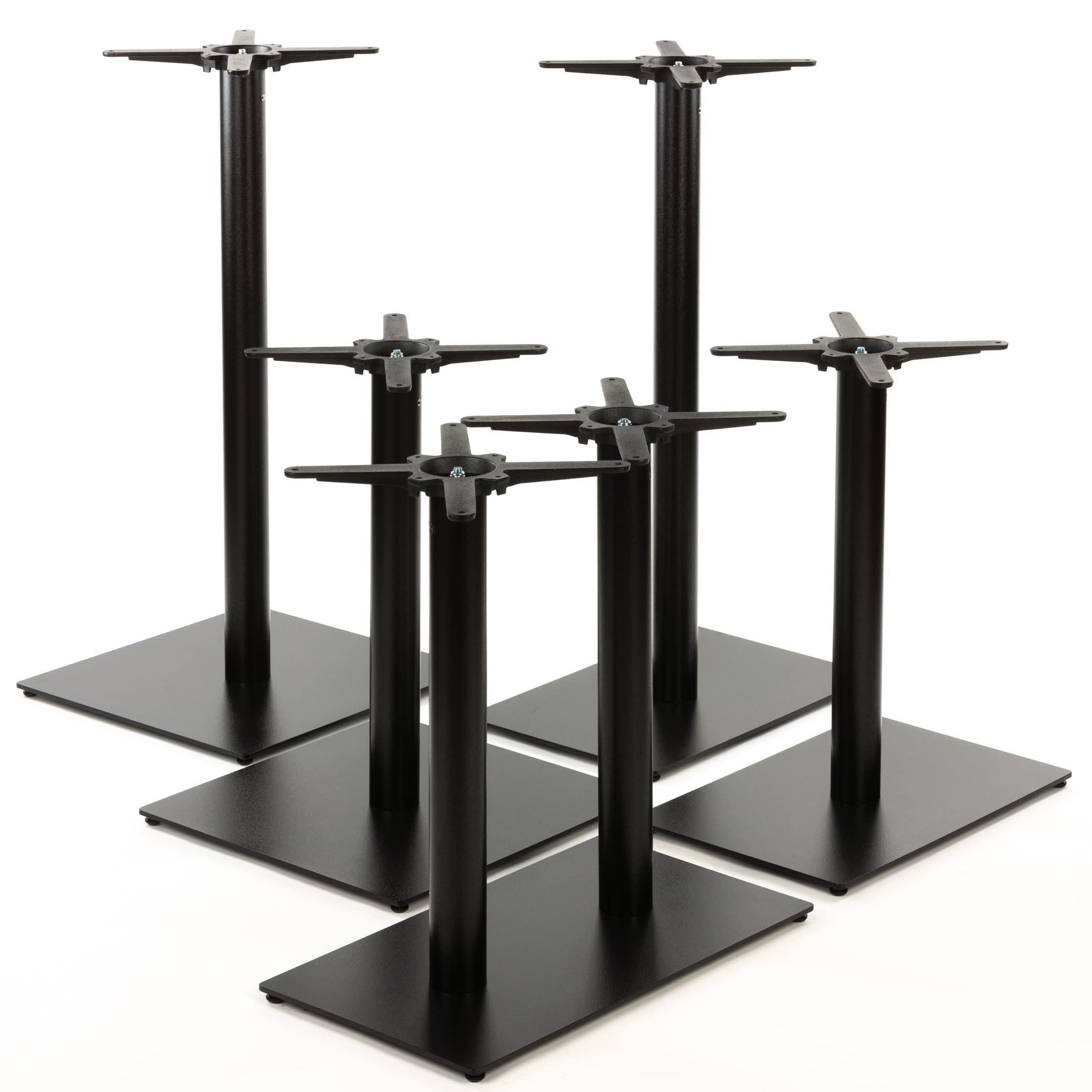 Stehtischgestell- PJ6594/110 | schwarz | Höhe 108 cm | Bodenplatte 60x60 cm | max. Tischplattengröße Ø80 cm | Ideal für Indoor & Outdoor