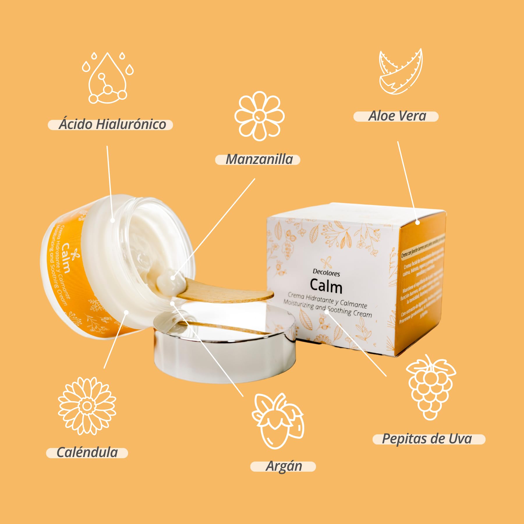 Decolores Crema Facial Natural Calm 50 ml 3 unidades - Pieles Sensibles o Reactivas - Hidrata, Calma y Reduce Rojeces - Con Prebióticos, Probióticos y Ácido Hialurónico - Vegano
