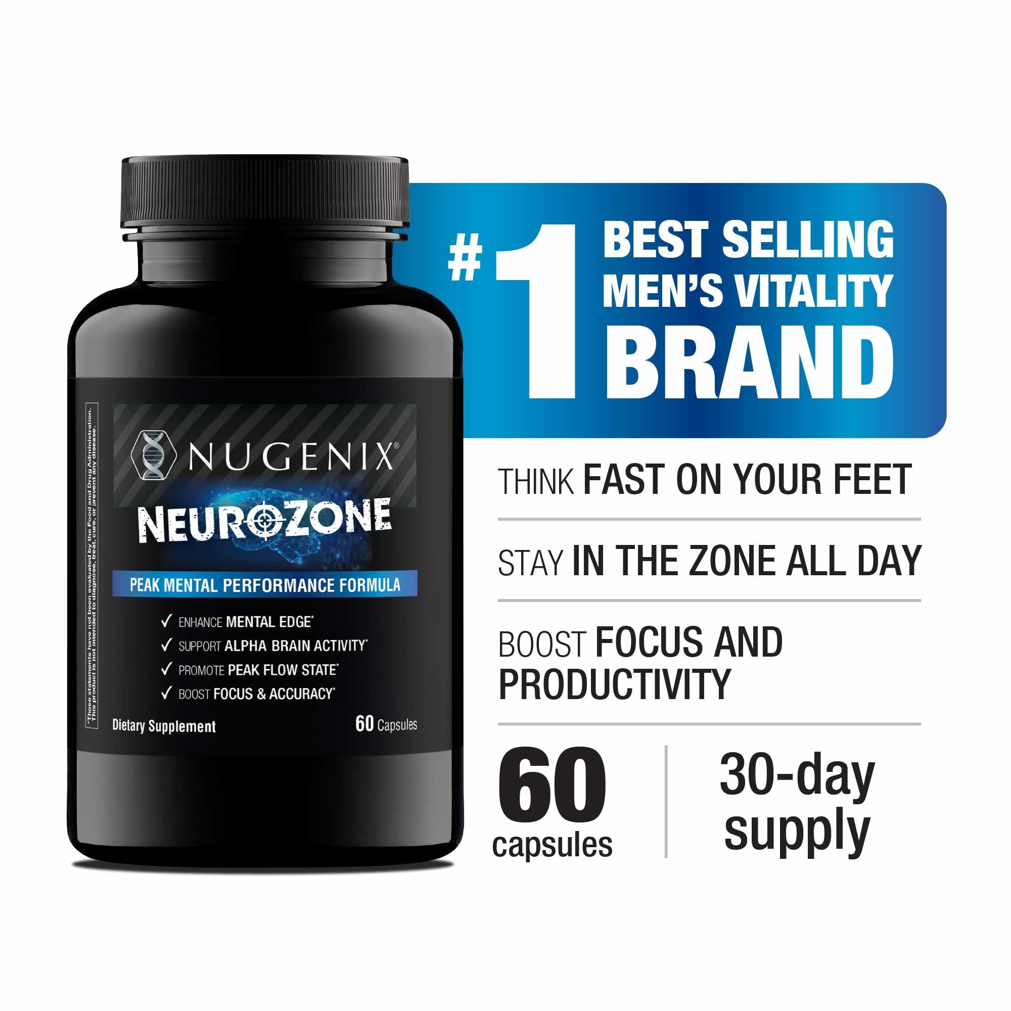 Nugenix NeuroZone Nootropic Brain Supplements for Memory and Focus, 60ct — Amazon image 5