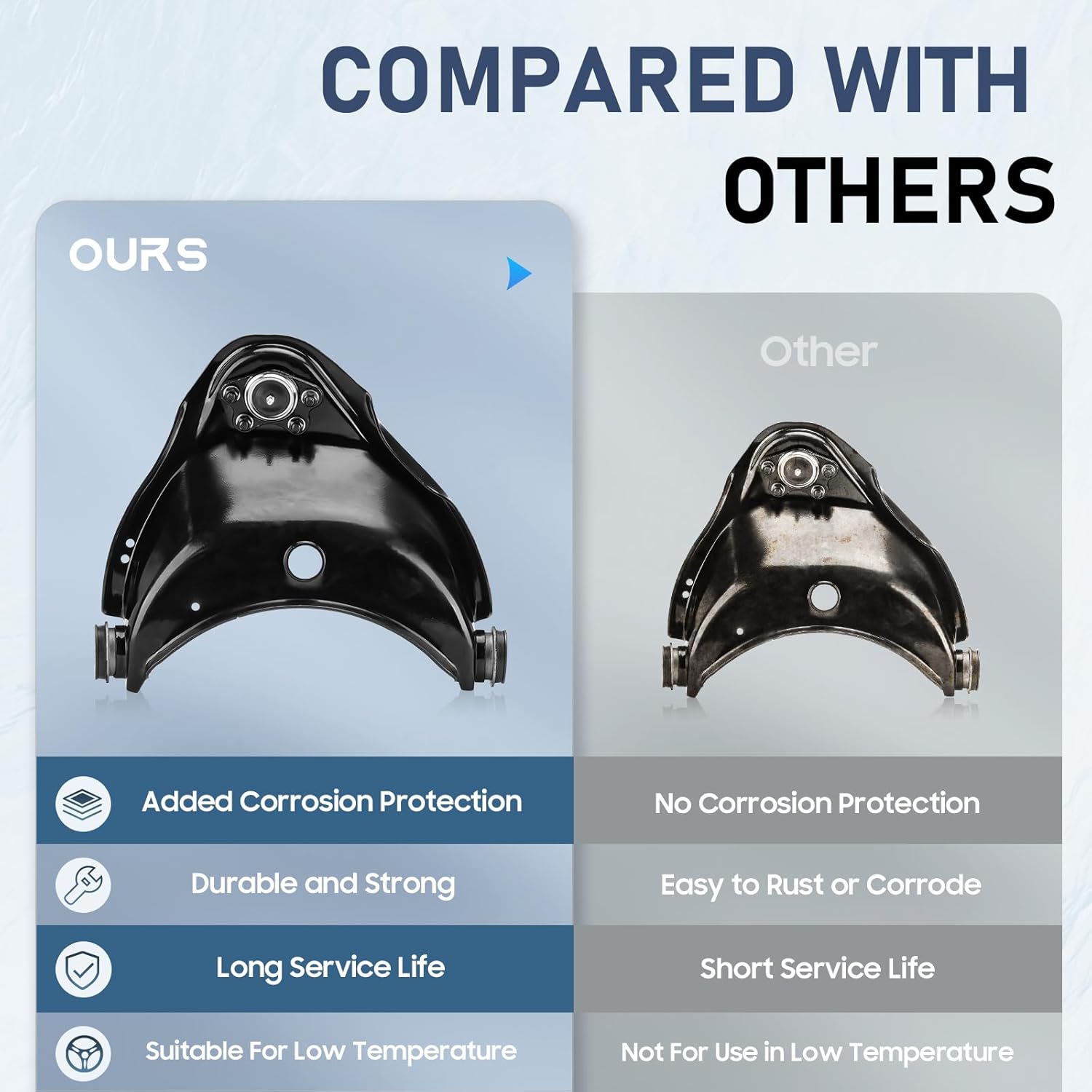 2PC Driver Passenger Side Front Upper Control Arms w/Ball Joints Fit for 1996-2002 Chevy GMC Express Savana 1500 2500 1995-2000 Tahoe 1992-1999 Yukon 1988-1999 C1500 1988-2000 C2500 K620160 K620161