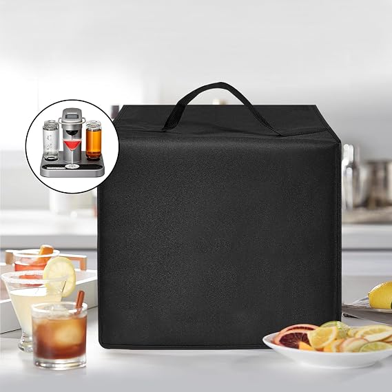 Premixed Cocktail Machine Cover Drink Maker Cover Waterproof Dustproof Nylon Lid Compatible with Bartesian Cocktail Maker 55306 and55300/Bartesian Capsules Machine (Black)