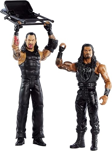Miniatura 3 de WWE Roman Reigns vs Undertaker Battle Pack Series #66 con dos figuras de acción articuladas de 6 pulgadas y equipo de anillo