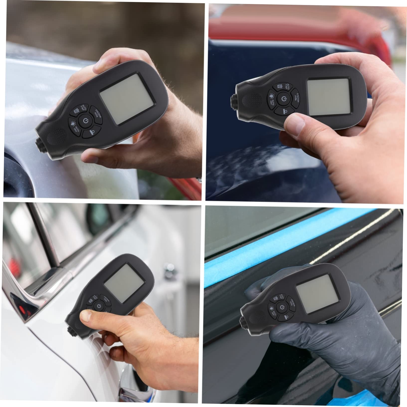 MUCKLILY 1 Set Paint Film Meter Paint Meter Paint Thickness Tester Coating Depth Meter Thickness Gauges Coating Depth Gauge Paint Tester Paint Depth Gauge Coating Meter Black Plastic