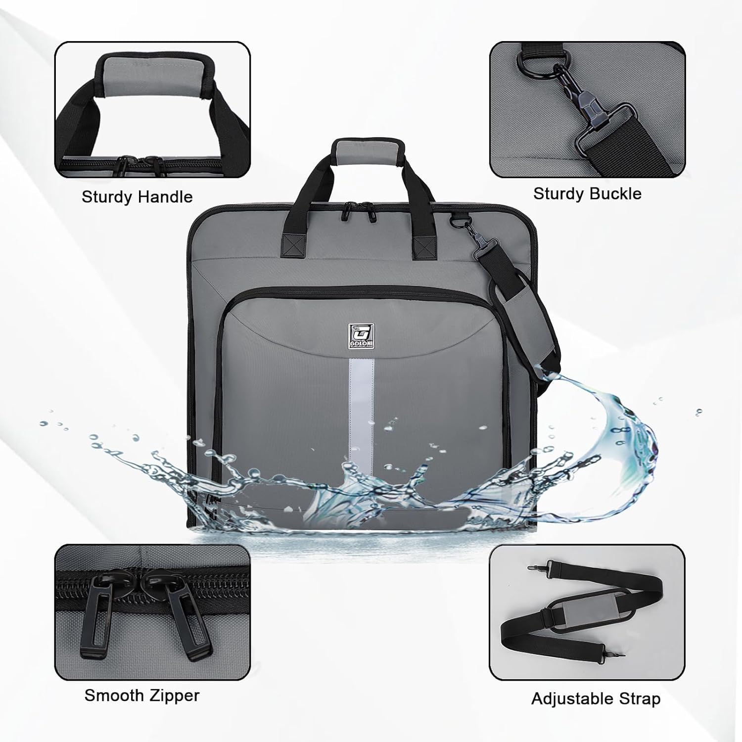 Garment Bags for Travel,46.5'' Waterproof Carry on Garment Bag for Hanging Clothes,Foldable Suit Bag for Travel Business