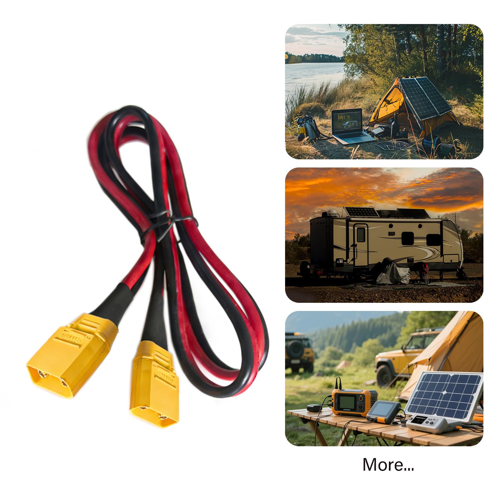 XT90H - Cable macho-macho, 10 AWG, cobre estañado, PVC, 5 metros