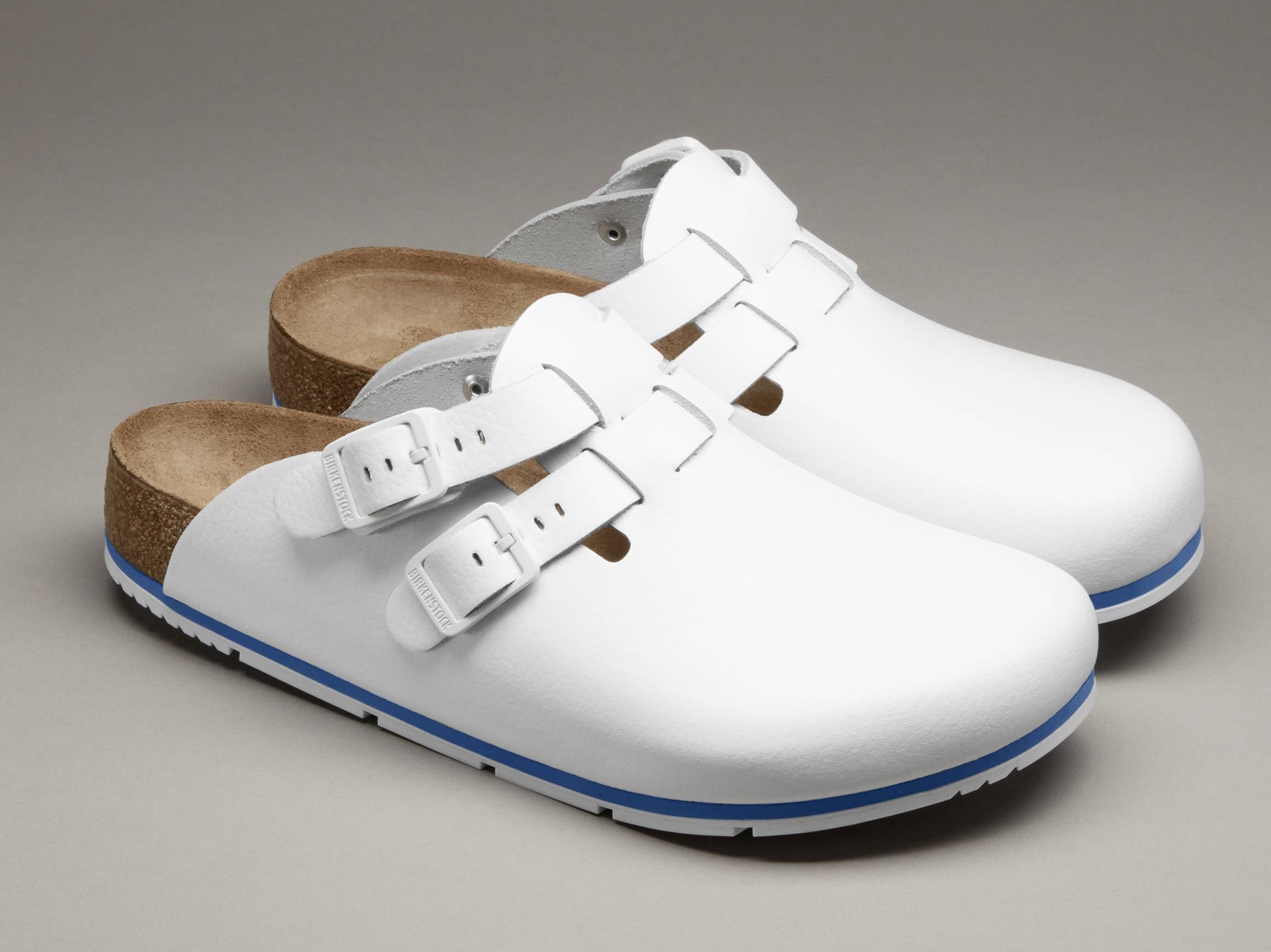 Birkenstock Damen Herren Kay Pro Hausschuhe Leder Pantoletten - Clogs - Zertifiziert nach Norm EN ISO 20347:2022 - Berufsschuhe für Medizin, Gastronomie und Service