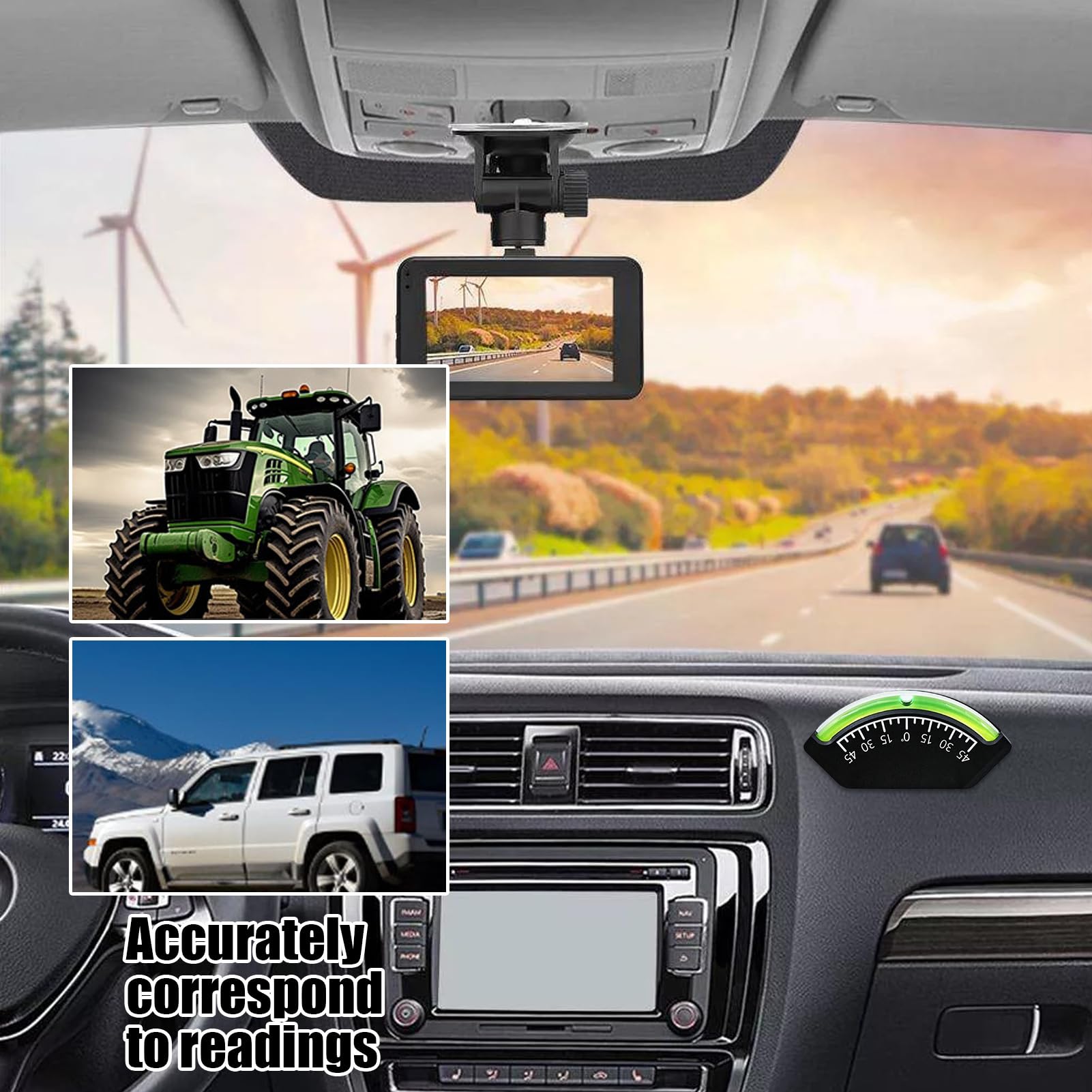 Bolla Livella RV - Bolla Livellatrice di Precisione per,Strumento Inclinometro per Livellamento Veicoli Barche Autocaravan Viaggi Stradali Campeggio