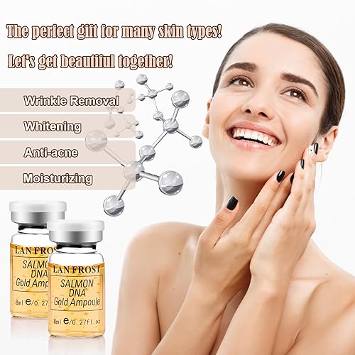 Miniatura 4 de BB Facial Glow Starter Kit de suero de ácido hialurónico Esencia para el cuidado de la piel, ampolla de ADN de salmón 0.27 onzas, 12 viales, kit de