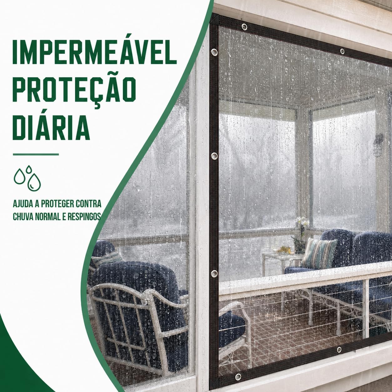 Clear Heavy Duty Waterproof Tarp 8x12ft -10 Mil Thick Vinyl | 90%+ Light Transmission Rain & Snow Shield, UV/Tear Proof for Greenhouse, Chicken Coop, Patio and Porch