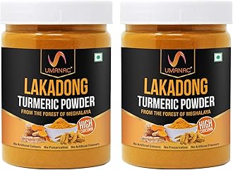 Umanac Lakadong Turmeric Powder- 250Gm | Lakadong Haldi Powder | Fresh Turmeric from Meghalaya | High Curcumin Value | 100% Pure & Natural | Unprocessed | Rich Earthy Aroma | Pack of 2