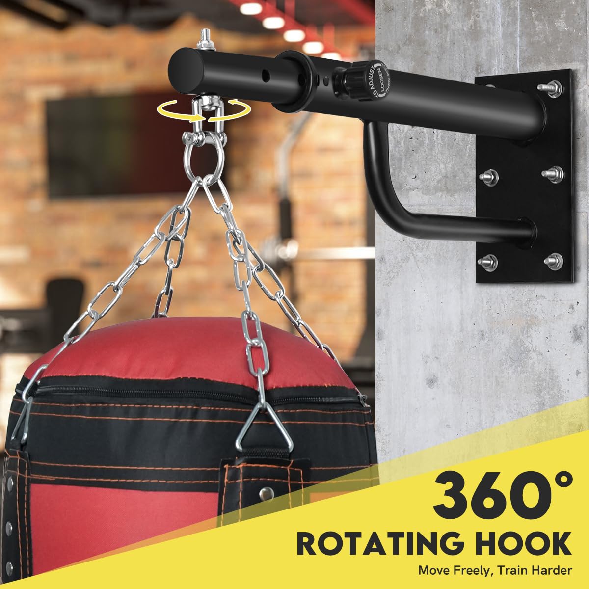 Supporto Da Parete Per Sacco Da Boxe | Fino A 100 Kg | Struttura In Acciaio Robusta | Facile Installazione - Foto 8