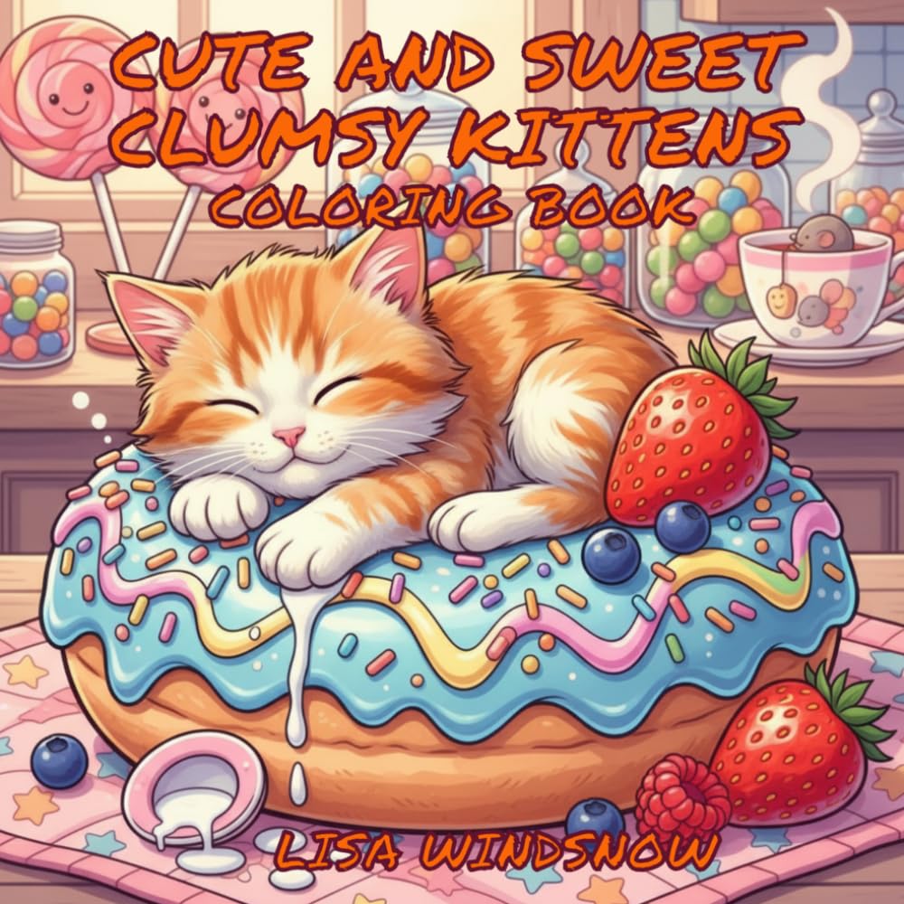 CUTE AND SWEET CLUMSY KITTENS: COLORING BOOK