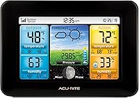 Vista 2 de Estación meteorológica de color con pronóstico, temperatura, humedad de AcuRite 02027 A1.