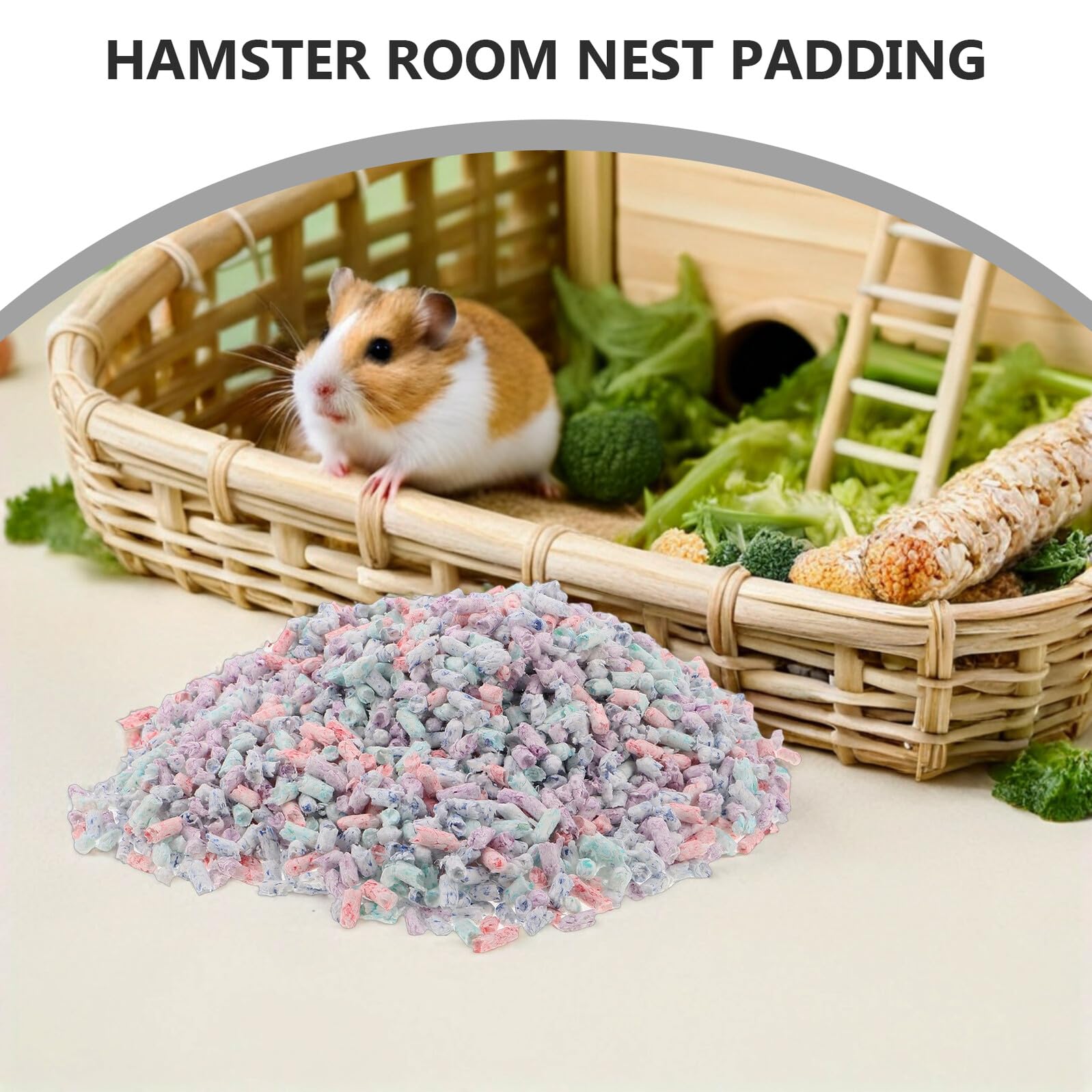 Lecho Absorbente de Pulpa de Papel para Jaulas de Hámsteres y Roedores Pequeños, Ropa de Cama Transpirable Control de Olores para Uso en Interiores
