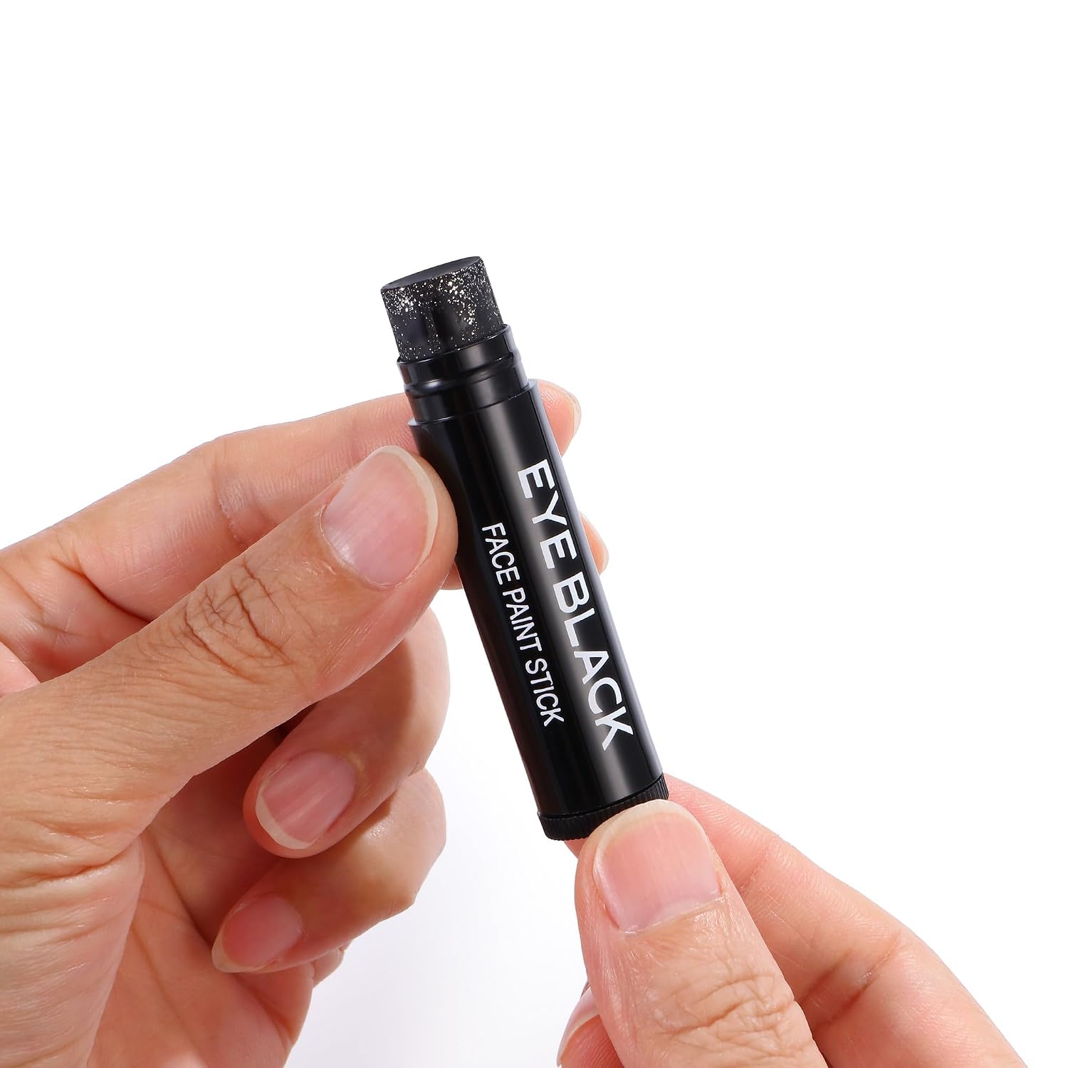 BLACK GLITTER EYE BLACK STICK, Anti Glare Eyeblack, High Pigment Color