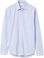 Vista 7 de Tienda Essentials - Camisa de popelina para hombre, de corte regular, manga larga e informal
