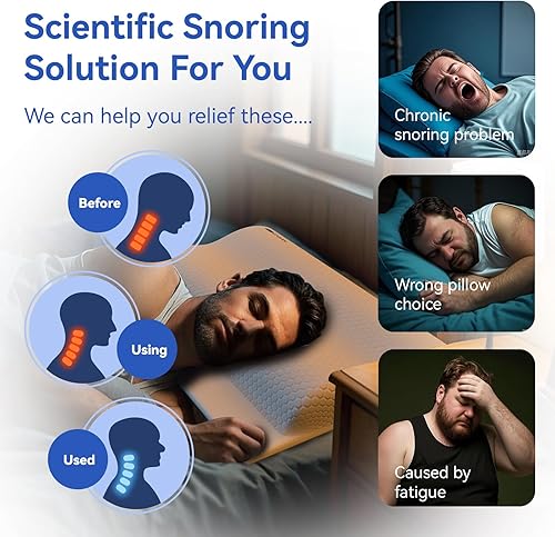 Miniatura 2 de DRAVEL Almohada inteligente antironquidos de alta calidad, posicionamiento avanzado y monitoreo de sonido, duerme bien de calidad premium para