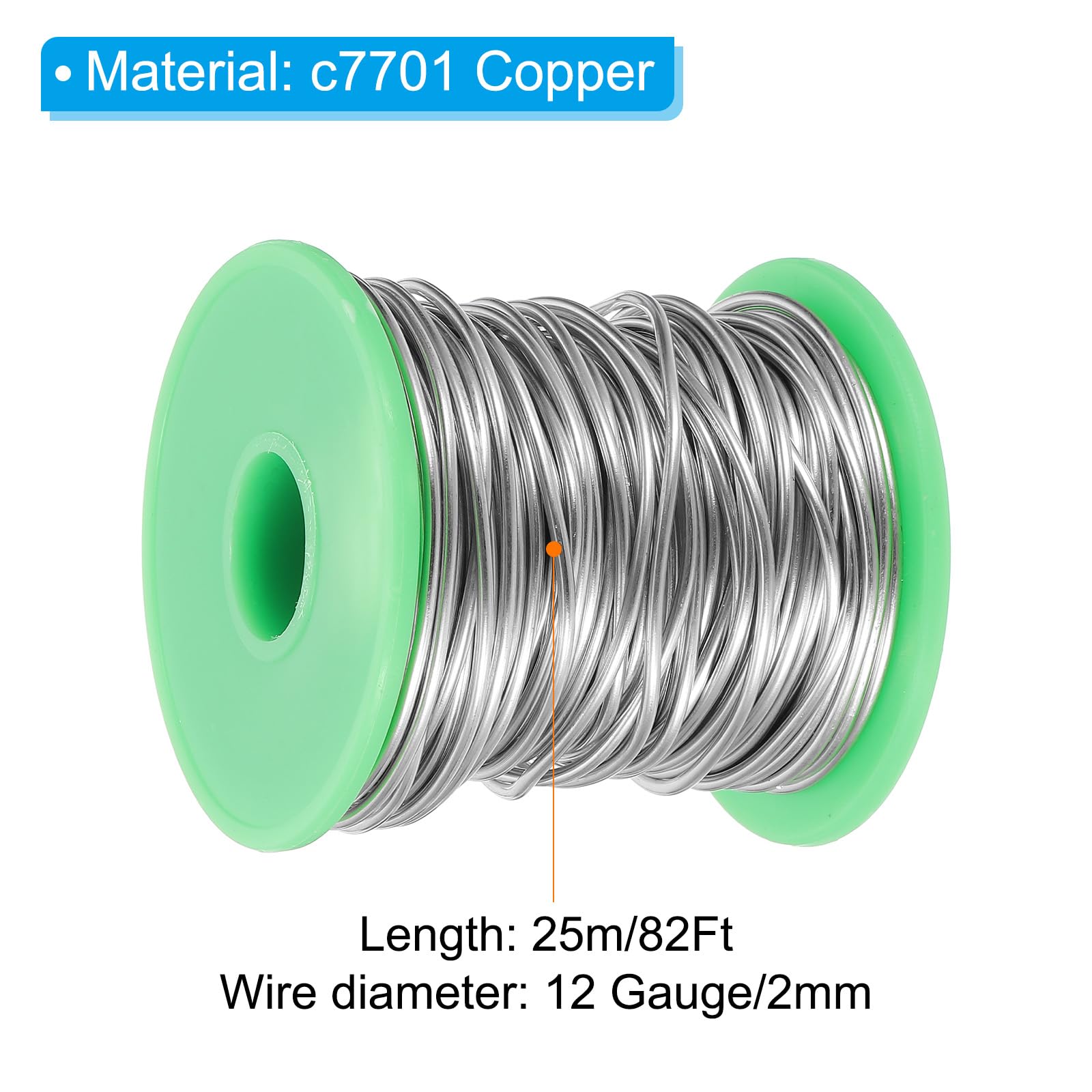 PATIKIL 12 Gauge Jewelry Copper Wire - Image 2