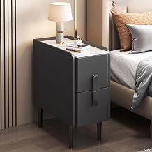 Mesita de noche moderna con 2 cajones y armario de almacenamiento, mesitas de noche peque as y modernas, elegante mueble de noche con dise o moderno para dormitorio, sala de estar y pasillo